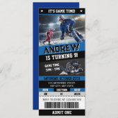 Billet de hockey numérique personnel Invitation d' (Devant / Derrière)