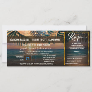Billet de montée Lumières de Plage Tropicale Carte