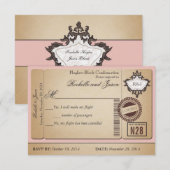 Billet de passeport vintage RSVP (Devant / Derrière)