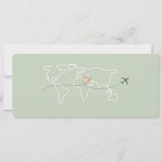 Billet de Planification de Date Simple Carte du Mo (Dos)