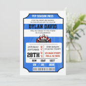 Billet de QUILLES Invitation Bar Mitzvah (Debout devant)