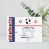 Billet de soccer Bar Mitzvah RSVP (Debout devant)