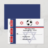 Billet de soccer Bar Mitzvah RSVP (Devant / Derrière)