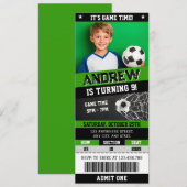 Billet de soccer numérique personnel Invitation d' (Devant / Derrière)