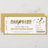 Billet de spectacle cadeau d'anniversaire Modèle S (Devant / Derrière)