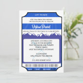 BILLET DE TÉLÉPHÉRIQUE Invitation Bar Mitzvah (Debout devant)