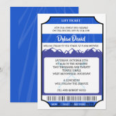 BILLET DE TÉLÉPHÉRIQUE Invitation Bar Mitzvah (Devant / Derrière)