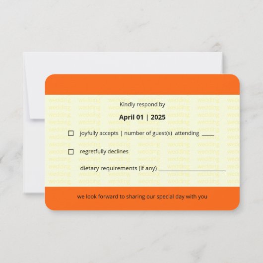 Billet de train inspiré | RSVP pour mariage (Dos)