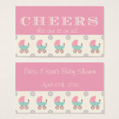 Billet de transport bébé Baby shower de boisson (Devant & derrière)