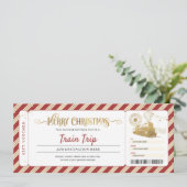 Billet de voyage en train Cadeau de Noël Carte d'e (Debout devant)