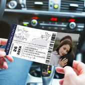 Billet d'embarquement bleu marine Faire-part de ma