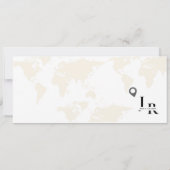 Billet d'embarquement Faire-part de mariage noir (Dos)