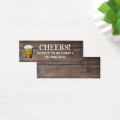 Billet d'entrée Rustic Wood Mariage Bar Pub Boire (Bureau)