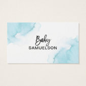 Billet DIAPER RAFFLE Aquarelle Baby shower bleu (Dos)