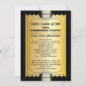 Billet d'or d'admission de programme de partie de (Devant)