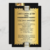 Billet d'or d'admission de programme de partie de (Devant / Derrière)