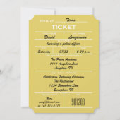 Billet d'or Invitations de diplômes de police (Devant)