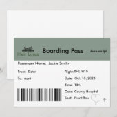 Billet Faire-part de grossesse pour la famille (Devant / Derrière)