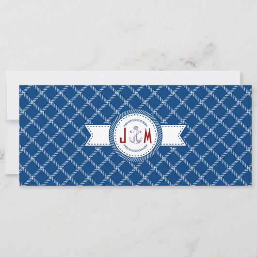 Billet Faire-part de mariage nautique (Dos)