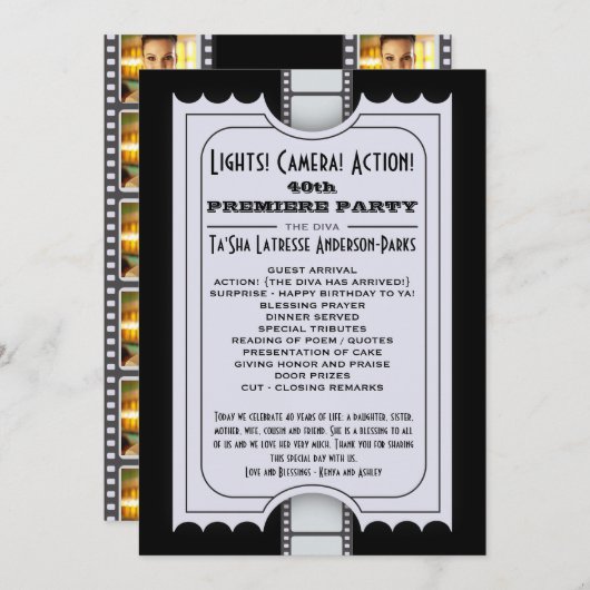 Billet FAIT SUR COMMANDE d'admission de programme (Devant / Derrière)