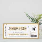 Billet faux avion Carte d'embarquement surprise (Debout devant)
