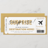 Billet faux avion Carte d'embarquement surprise (Devant / Derrière)