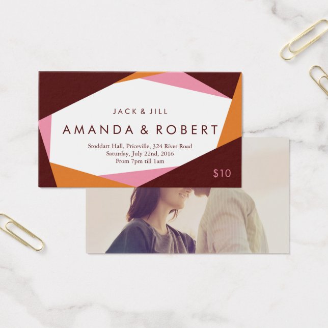 Billet géométrique moderne de Jack et de Jill, (Bureau)