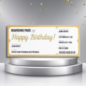 Billet Gold Plane - Invitation Surprise Boarding P