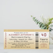 Billet Goldtone Invitation de la partie de retrait (Debout devant)