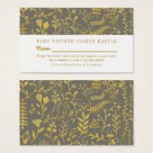 Billet Gris & Or Oriental Floral, Repas de couches (Devant & derrière)