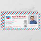 Billet Invitation Avion / Billet Avion (Devant / Derrière)