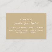 Billet Invitation Bachelor Party Diamond & Cream (Dos)