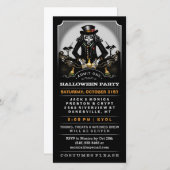 Billet Invitation de fête d'Halloween Ghoulish (Devant / Derrière)