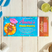 Billet Invitation de la fête du pool
