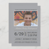 Billet Invitation de licence photo :Argentée (Devant / Derrière)