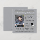 Billet Invitation de licence photo :Argentée (Devant / Derrière)