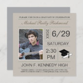 Billet Invitation de licence photo :Brun roux (Devant / Derrière)