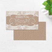 Billet Mariage à boire Burlap & Lace (Bureau)
