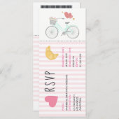 Billet Mariage à thème Paris Invitation RSVP (Devant / Derrière)