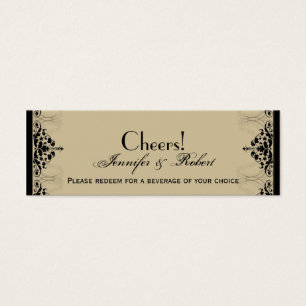 Billet Mariage de boisson Camelot Gold Black Scrol