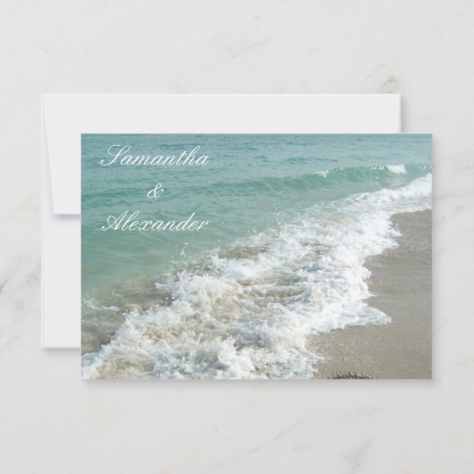 Billet Mariage Destination Plage Petite RSVP (Dos)