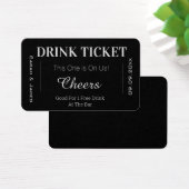 Billet Mariage pour le bon de boisson Black & Whit (Bureau)