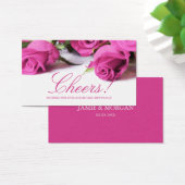 Billet Mariage Romantic Rose Roses Boire (Bureau)