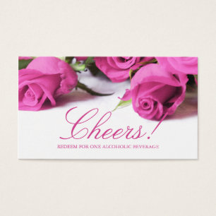 Billet Mariage Romantic Rose Roses Boire