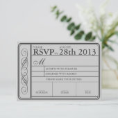 Billet mariage RSVP II Punchout Grey (Debout devant)