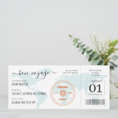 Billet Pass Embarquement Départ Invitation de fête (Debout devant)