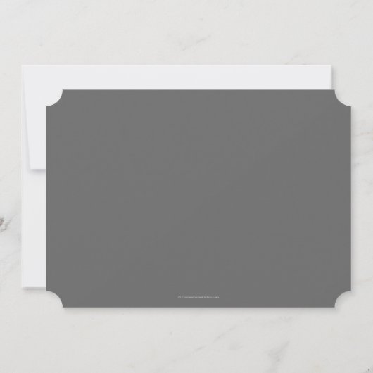 Billet photo gris Enregistrer la carte Mariage dat (Dos)