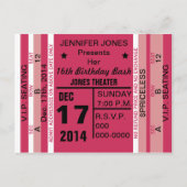 Billet Pour Amuser Invitation Carte Postale (Devant)