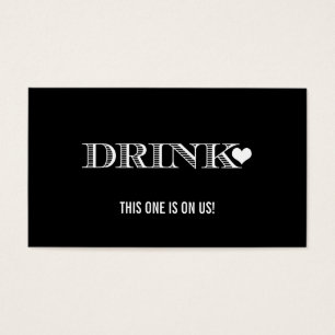 Billet pour boire un Mariage noir et blanc du Coeu