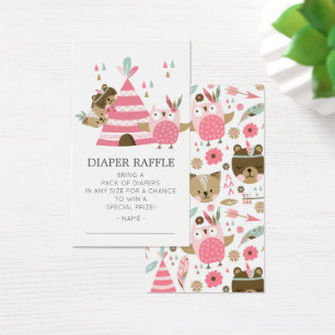 Billet sauvage de couche-culotte de baby shower de